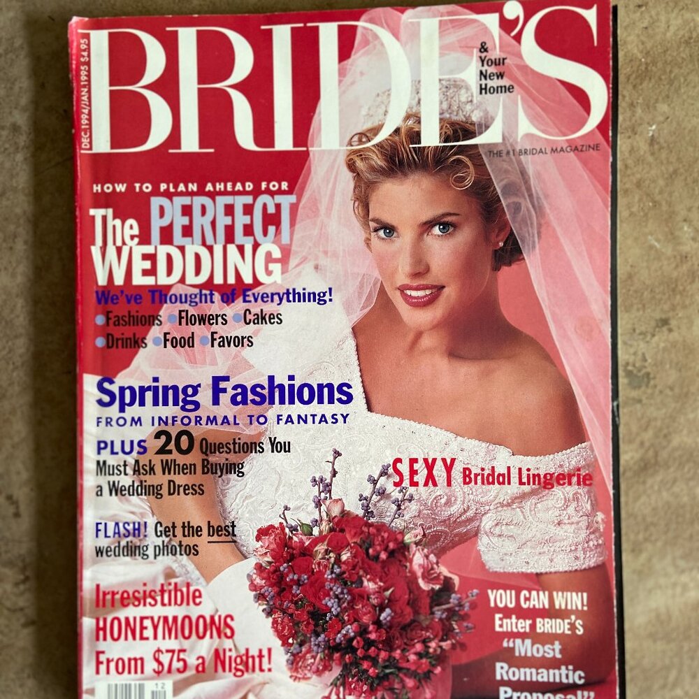 Vintage BRIDES Magazine December 1994/January 1995 Edition